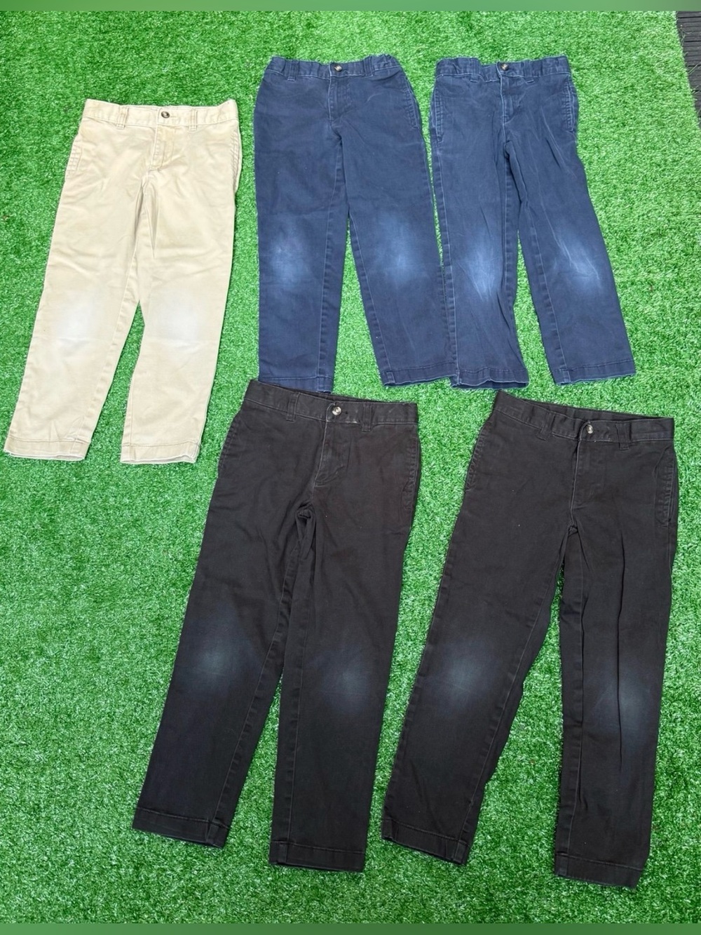 Kids' Uniforms Pants Bundle - Black, Navy & Khaki Size 7